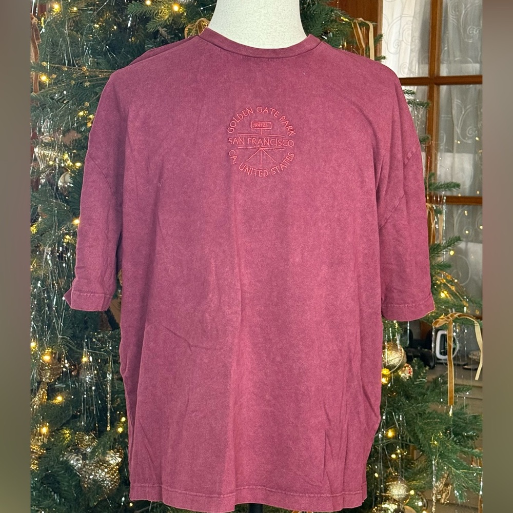 ASOS oversized t-shirt in heavyweight with chest embroidery in rio red